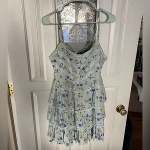 American Eagle Chic Floral Tiered Mini Dress